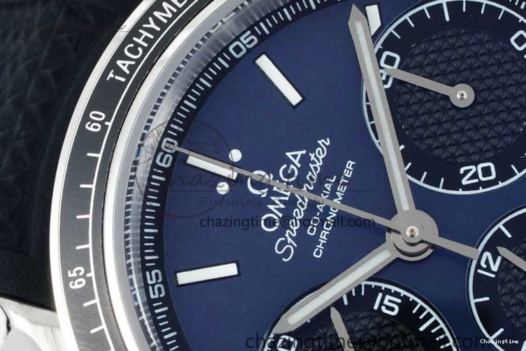 1227 SportInspired Speedmaster Racing Master SS HKF Best Edition Blue Black Dial on Black Rubber Strap A 7817